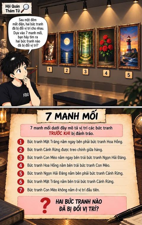 Hai bức tranh bị đổi chỗ