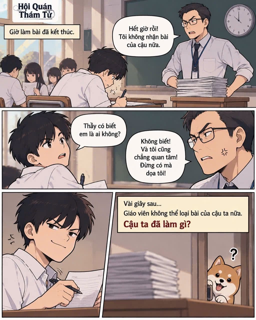 Hết giờ làm bài