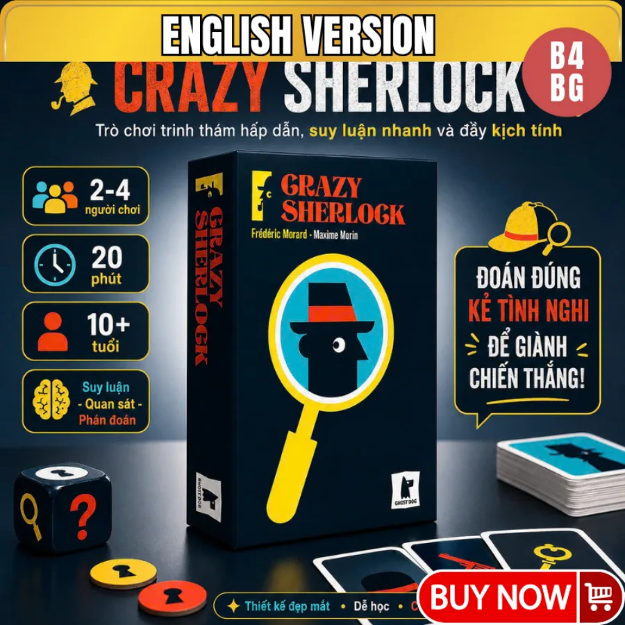 Hộp game Crazy Sherlock bản tiếng Anh