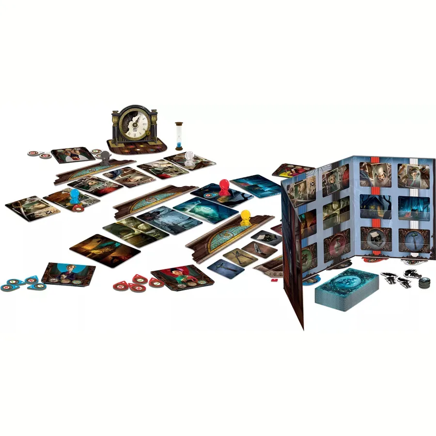 Toàn bộ thành phần Mysterium bày trên bàn