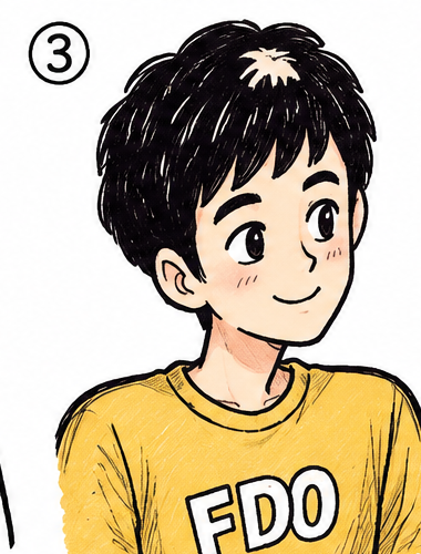 Hiraku mặc áo vàng FDO